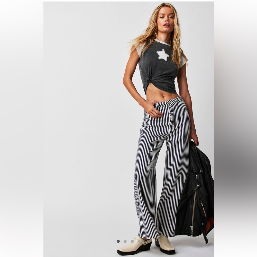 Rollas for Free People Sailor Tencel Stripe Jean in 27